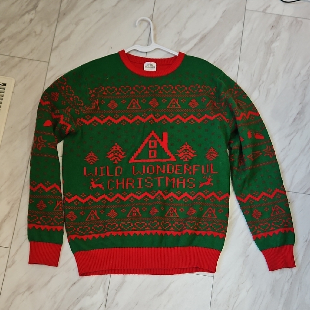 Festive Green and Red Christmas Sweater